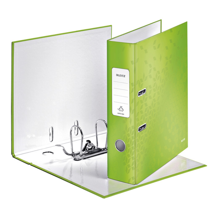 Ordner Leitz Wow 180° gelamineerd 80mm A4 groen