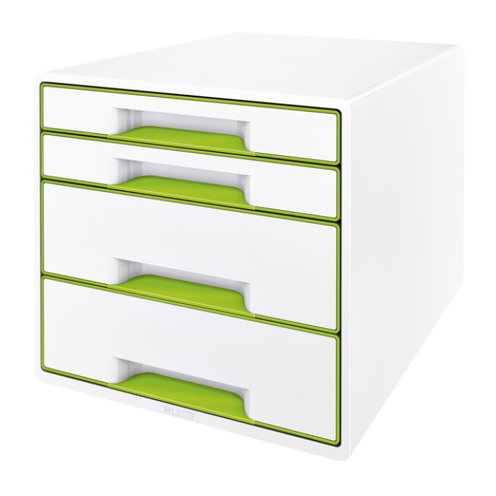 Ladenblok Leitz WOW CUBE 4 laden wit/groen