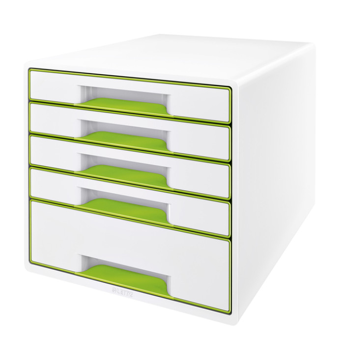 Ladenblok Leitz WOW CUBE 5 laden wit/groen
