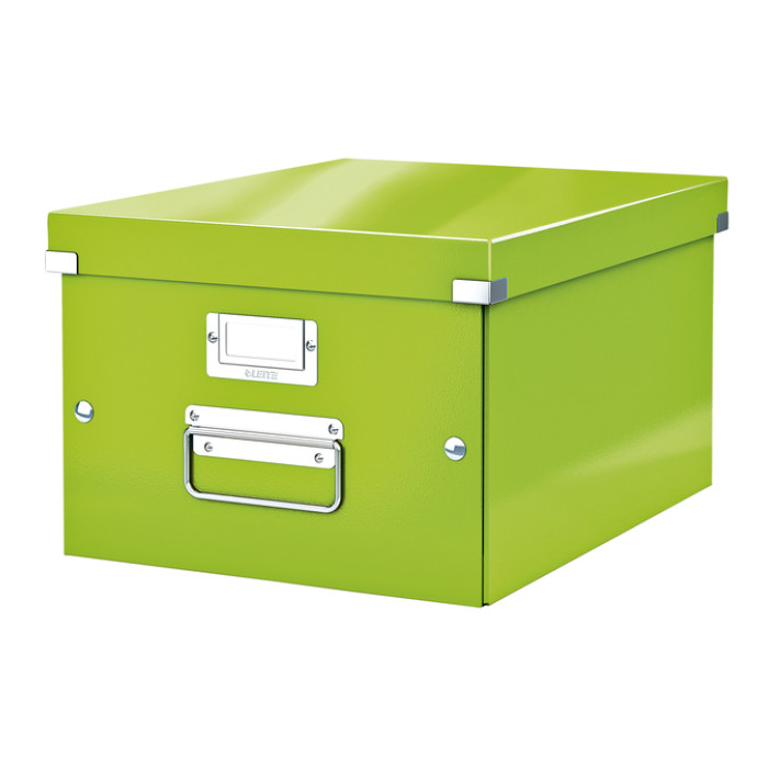Opbergdoos Leitz Click & Store WOW middel gerecycled karton 281x200x370mm groen