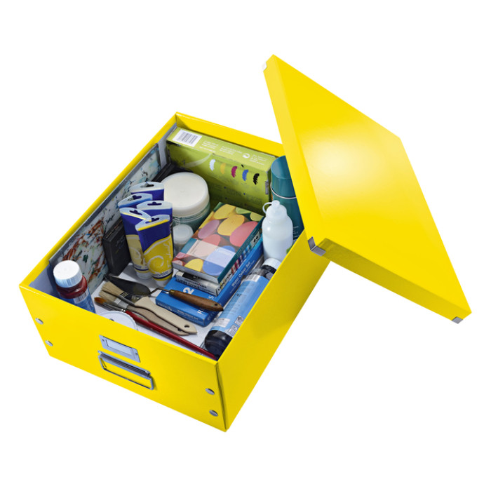 Opbergdoos Leitz Click & Store WOW groot 369x200x482mm geel