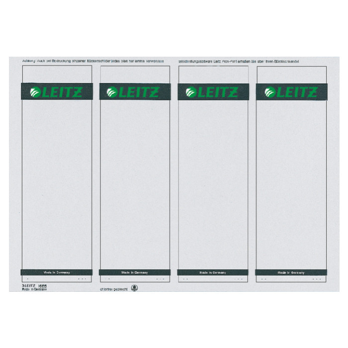 Rugetiket Leitz breed/kort 62x192mm zelfklevend wit 100 stuks
