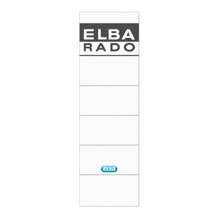 Rugetiket Elba breed 59x190mm zelfklevend wit/grijs 10 stuks
