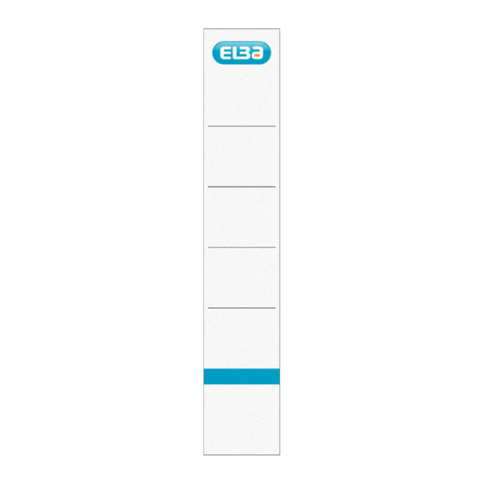 Rugetiket Elba smal 34x190mm zelfklevend wit/blauw 10 stuks