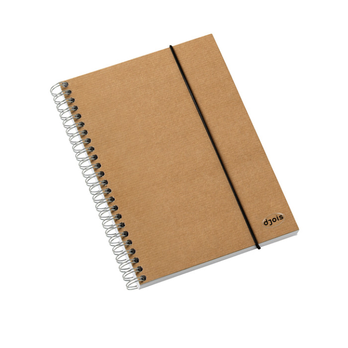 Notitieboek Kraft Line A5 140blz spiraal lijn