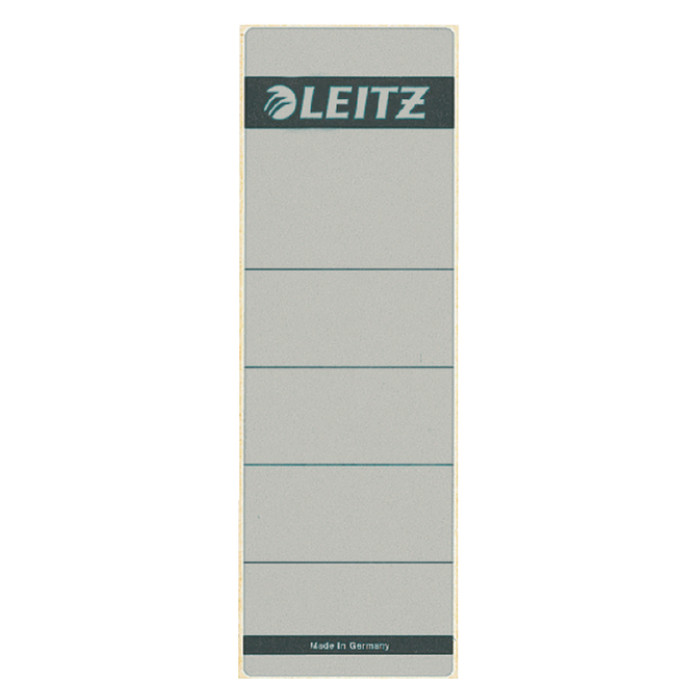 Rugetiket Leitz breed/kort 62x192mm zelfklevend grijs 10 stuks