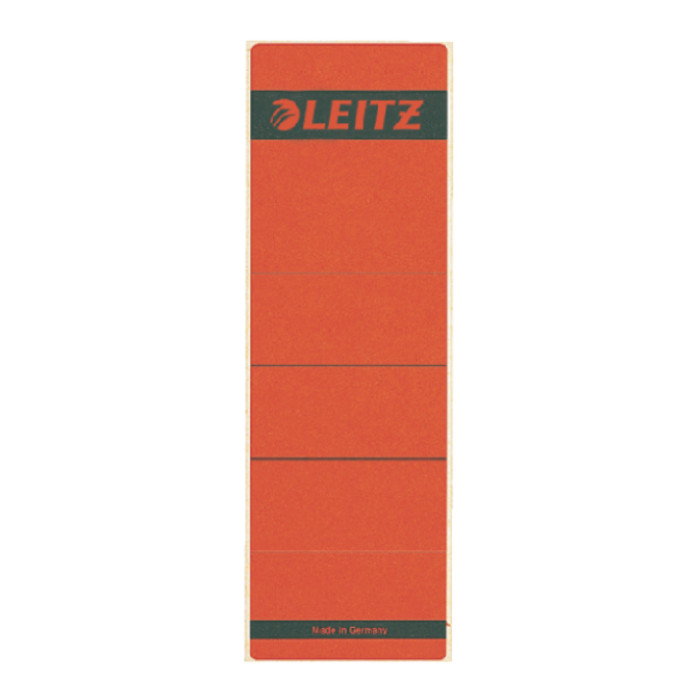Rugetiket Leitz breed/kort 62x192mm zelfklevend rood 10 stuks