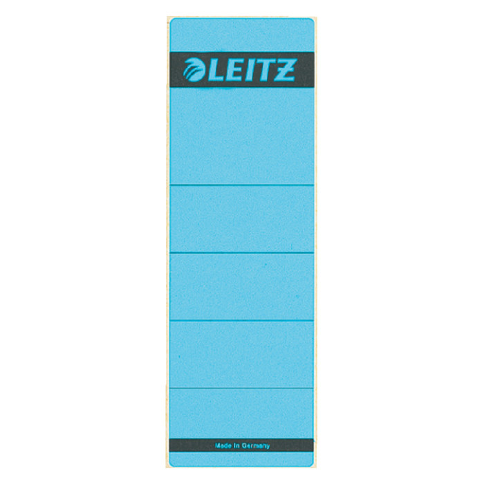 Rugetiket Leitz breed/kort 62x192mm zelfklevend blauw 10 stuks