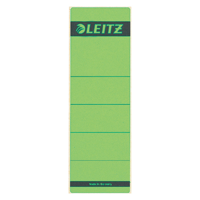 Rugetiket Leitz breed/kort 62x192mm zelfklevend groen 10 stuks