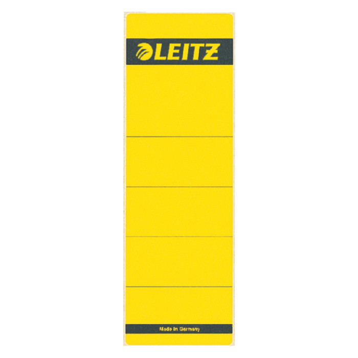 Rugetiket Leitz breed/kort 62x192mm zelfklevend geel 10 stuks