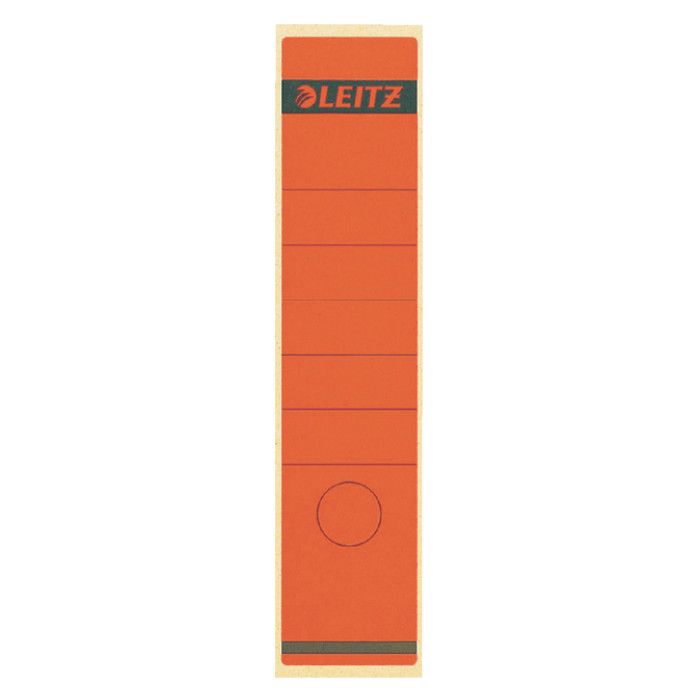 Rugetiket Leitz breed/lang 62x285mm zelfklevend rood 10 stuks