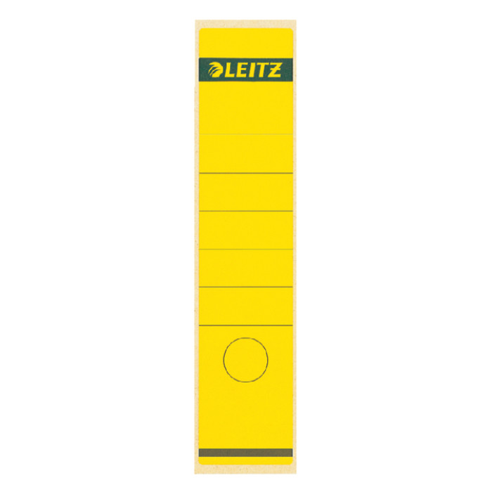 Rugetiket Leitz breed/lang 62x285mm zelfklevend geel 10 stuks
