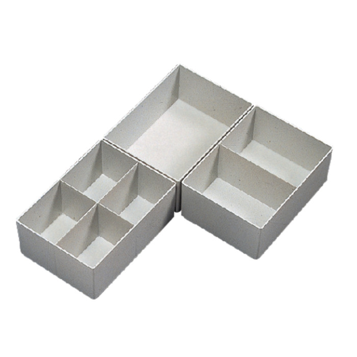 Inzetbak Djois hoog 70x122x168mm 2-vaks grijs
