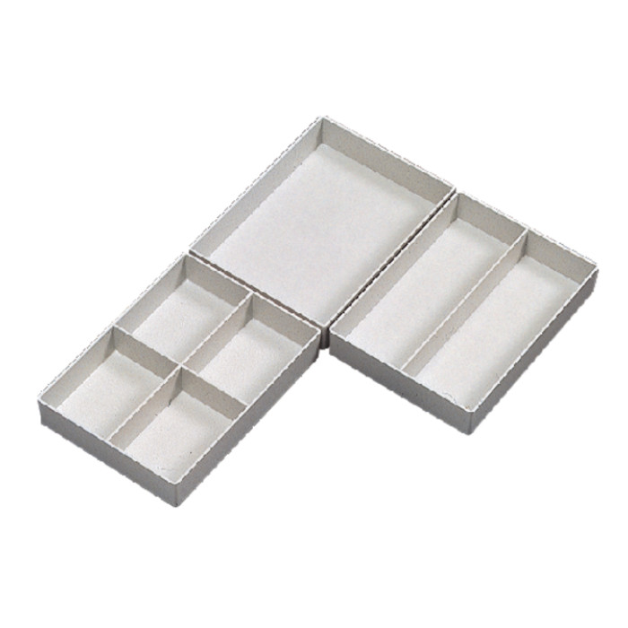 Inzetbak Djois halfhoog 30x122x168mm 4- vaks grijs