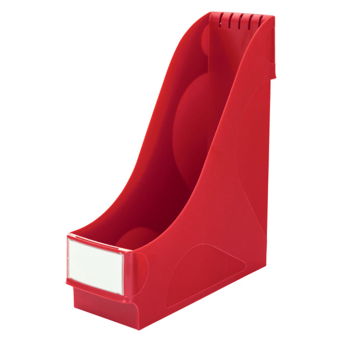 Tijdschriftencassette Leitz extra breed rood