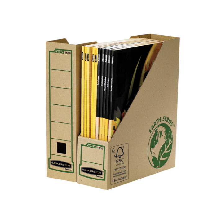 Tijdschriftcassette Bankers Box Earth A4 80mm bruin