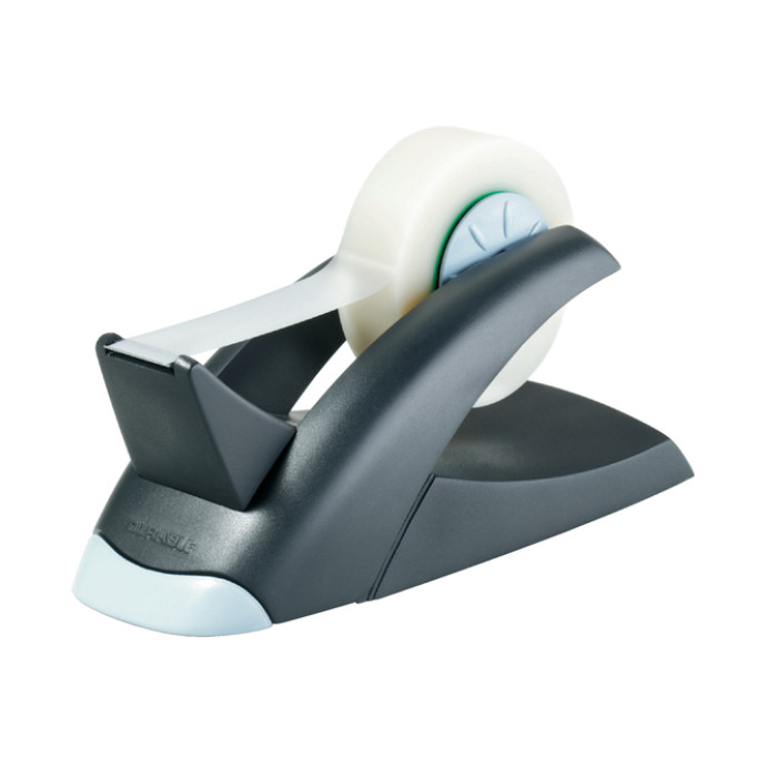 Tapehouder Vegas met taperol 19mmx33m zwart/grijs