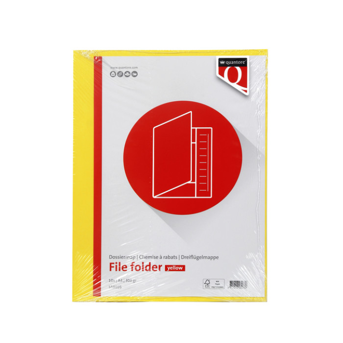 Dossiermap Quantore A4 300gr geel