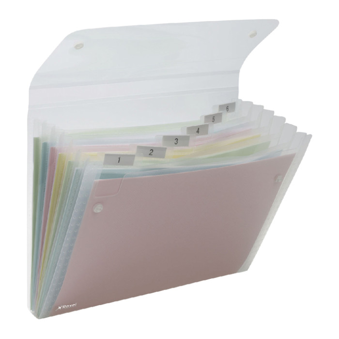 Sorteermap Rexel Ice 6-vaks transparant