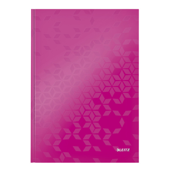 Notitieboek Leitz WOW A4 160 pagina's 90gr lijn roze