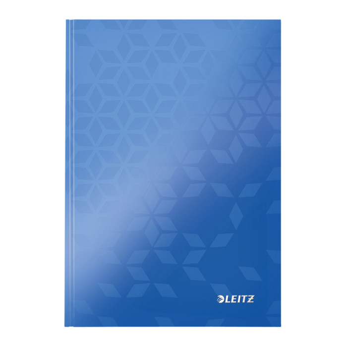 Notitieboek Leitz WOW A5 160blz 90gr lijn blauw