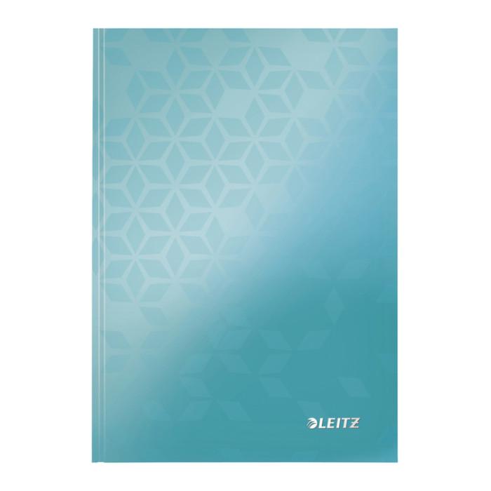 Notitieboek Leitz WOW A5 160blz 90gr lijn ijsblauw
