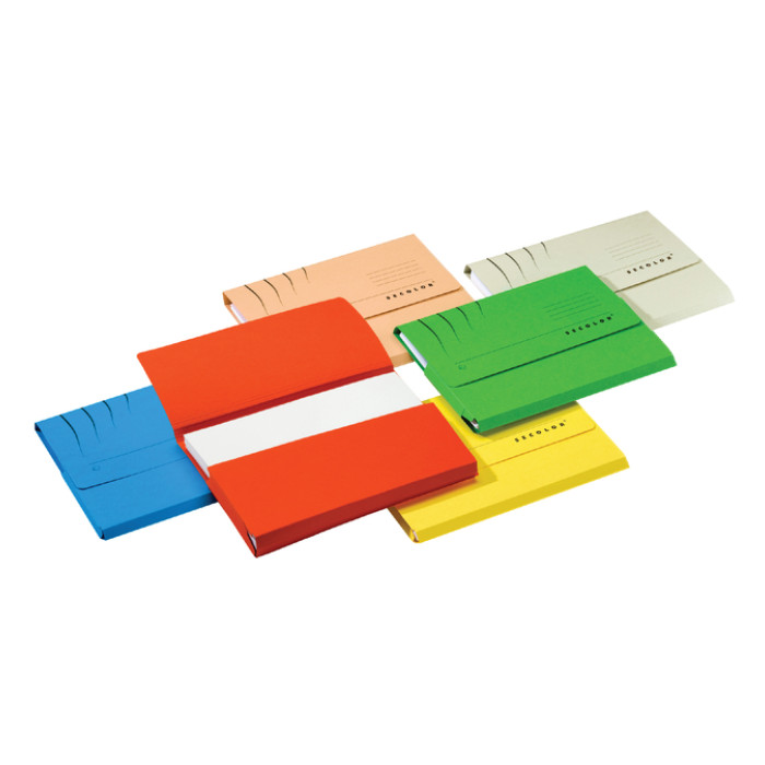 Pocketmap Secolor folio 100% gerecycled karton 250gr rood