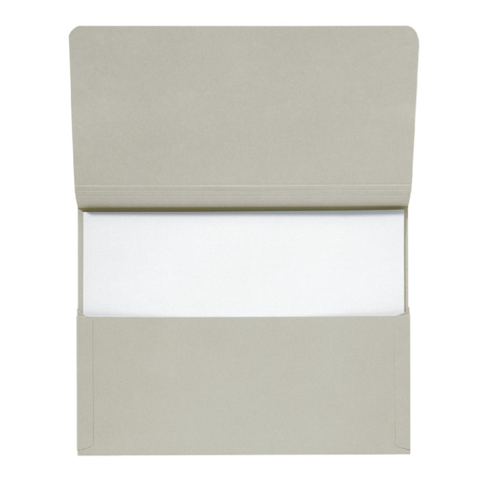 Pocketmap Secolor folio 100% gerecycled karton 250gr grijs
