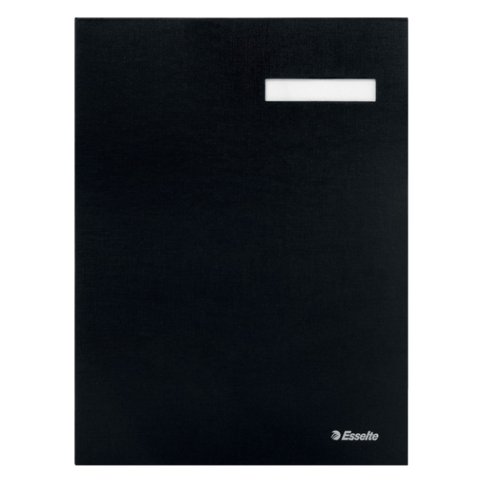 Vloeiboek Esselte 6210 karton 20 tabbladen zwart