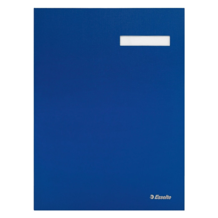 Vloeiboek Esselte karton 20 tabbladen blauw
