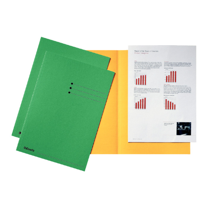 Vouwmap Esselte A4 manilla 180gr groen