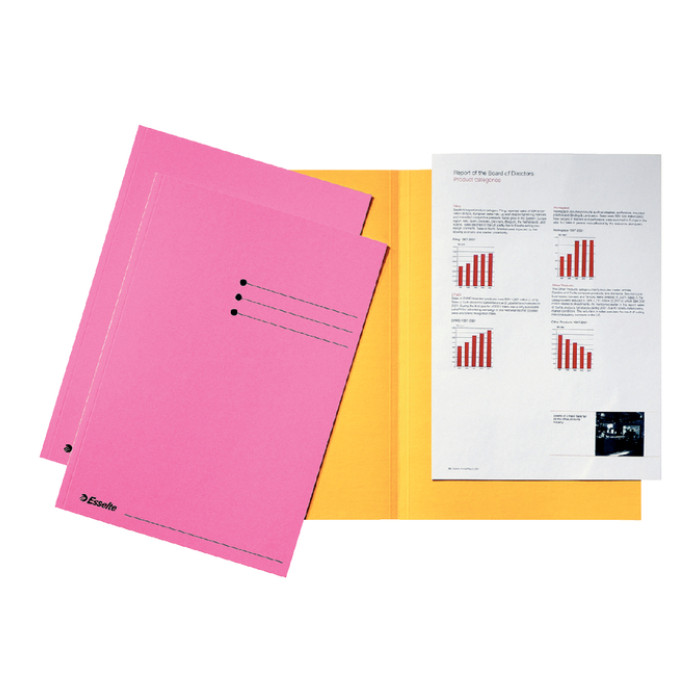 Vouwmap Esselte A4 manilla 180gr roze