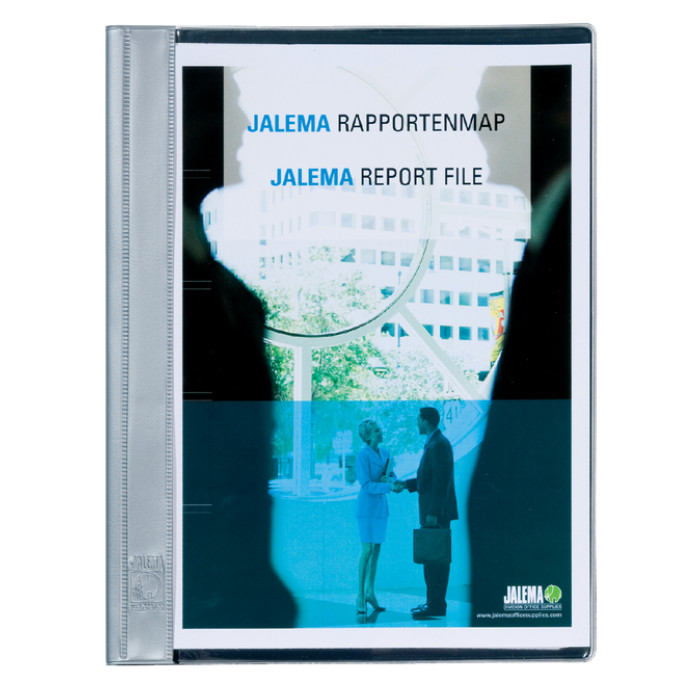 Rapportenmap Djois met snelhechter en dekplaatje A4 grijs