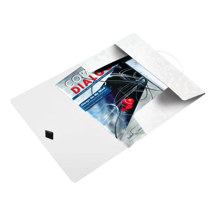 Elastomap Leitz WOW A4 3 kleppen PP wit