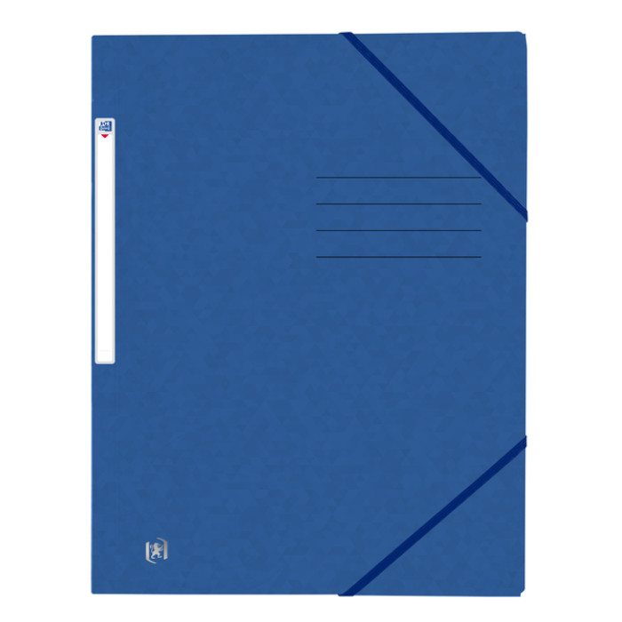 Elastomap Oxford Top File+ A4 3 kleppen 390gr blauw