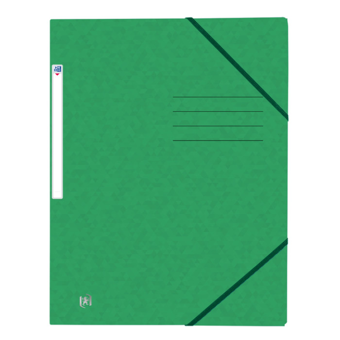 Elastomap Oxford Top File+ A4 3 kleppen 390gr groen