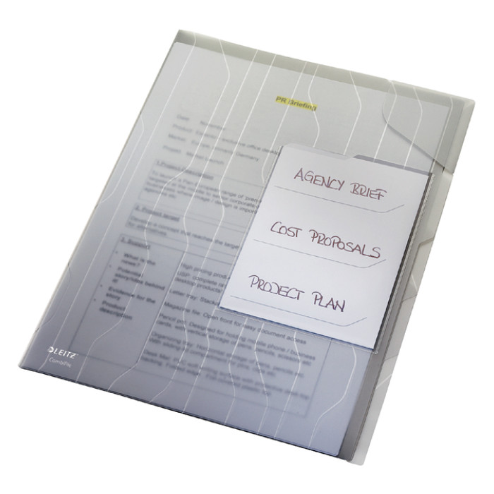 Combifile Leitz 4729 sorteerzichtmap A4 PP transparant 3 stuks