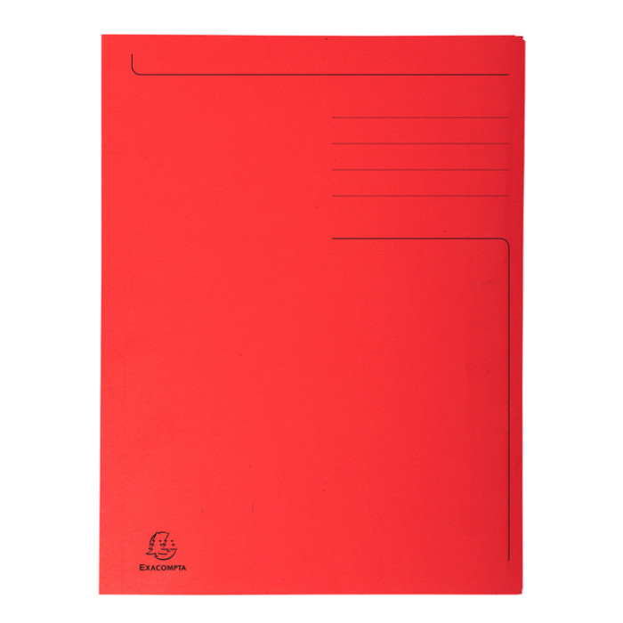 Dossiermap Exacompta Forever A4 3 kleppen 280gr rood