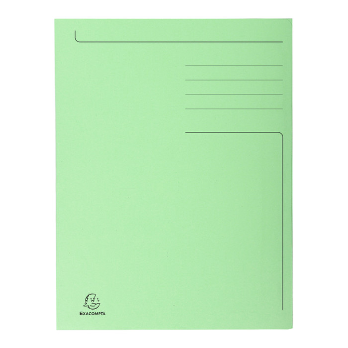 Dossiermap Exacompta Forever A4 3 kleppen 280gr groen