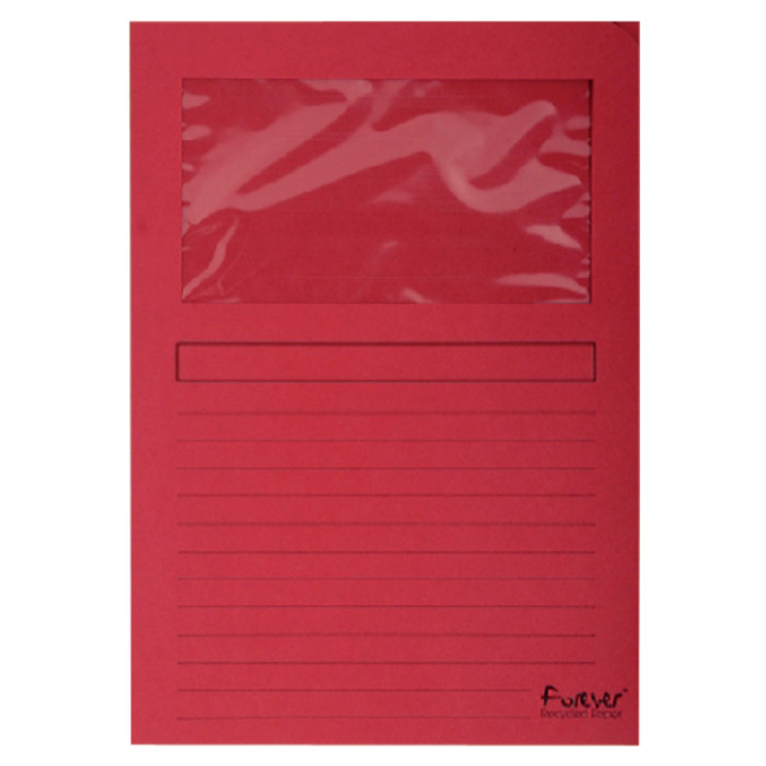 Venstermap Exacompta Forever L-model 120gr rood 100 stuks
