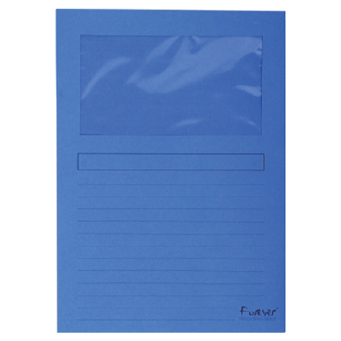 Venstermap Exacompta Forever L-model 120gr donkerblauw 100 stuks
