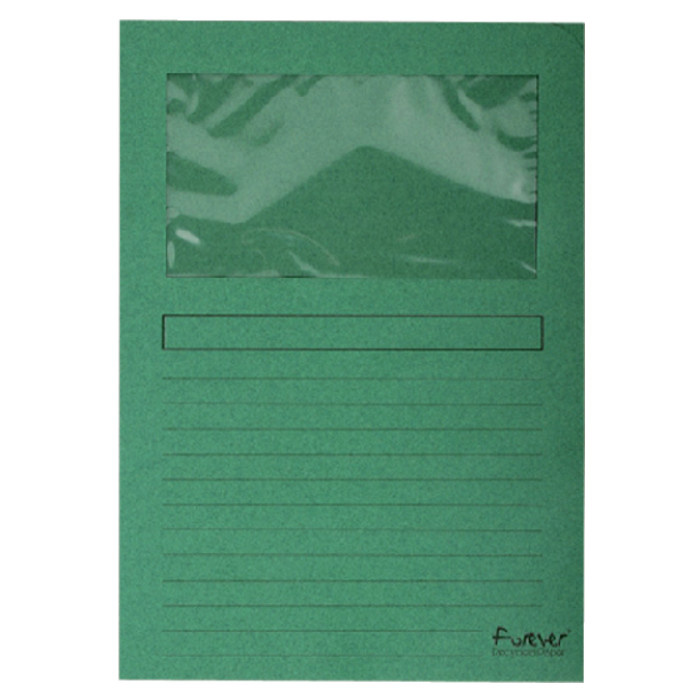 Venstermap Exacompta Forever L-model 120gr donkergroen 100 stuks