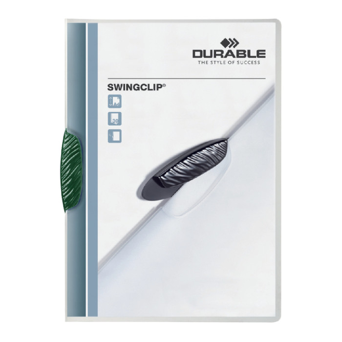 Klemmap Durable Swingclip 30 vellen groen