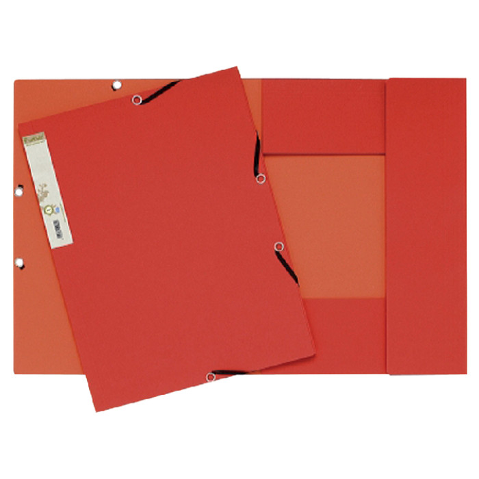Elastomap Exacompta Forever A4 3 kleppen 380gr rood