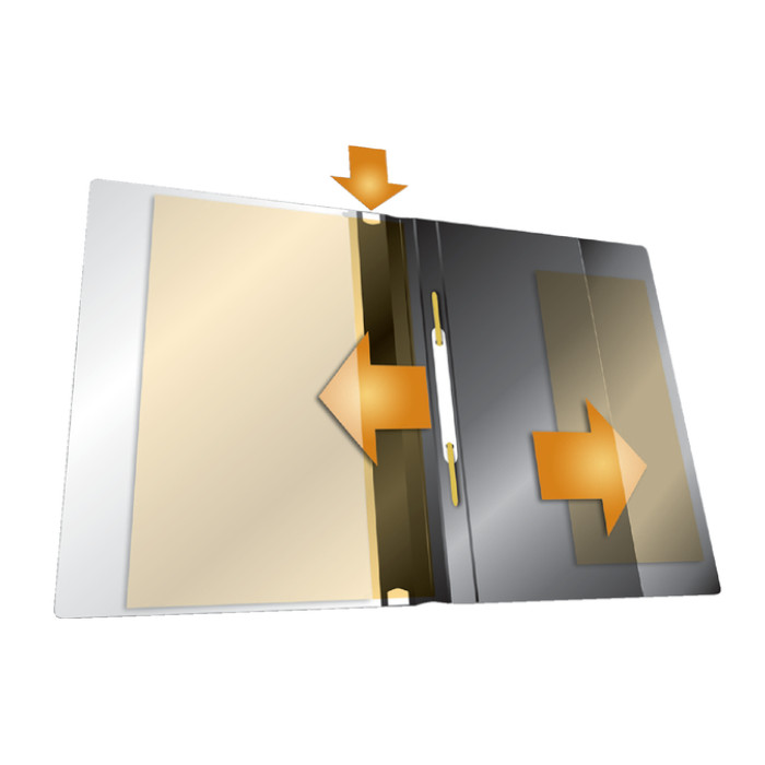 Snelhechtmap Durable Duraplus A4 geel