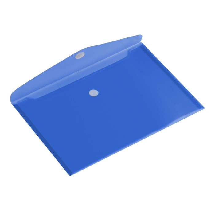 Enveloptas Europel A5 250x180mm dwars transparant blauw