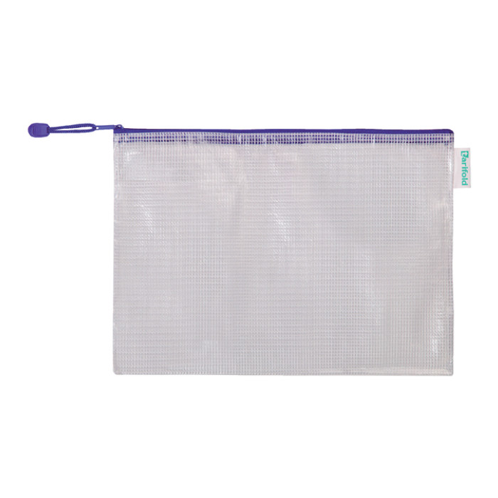 Opbergtas Tarifold met rits 330x240mm PVC blauw