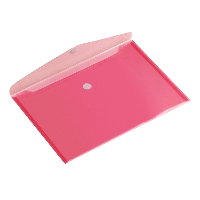 Enveloptas Europel A4 335x240mm dwars PP transparant rood