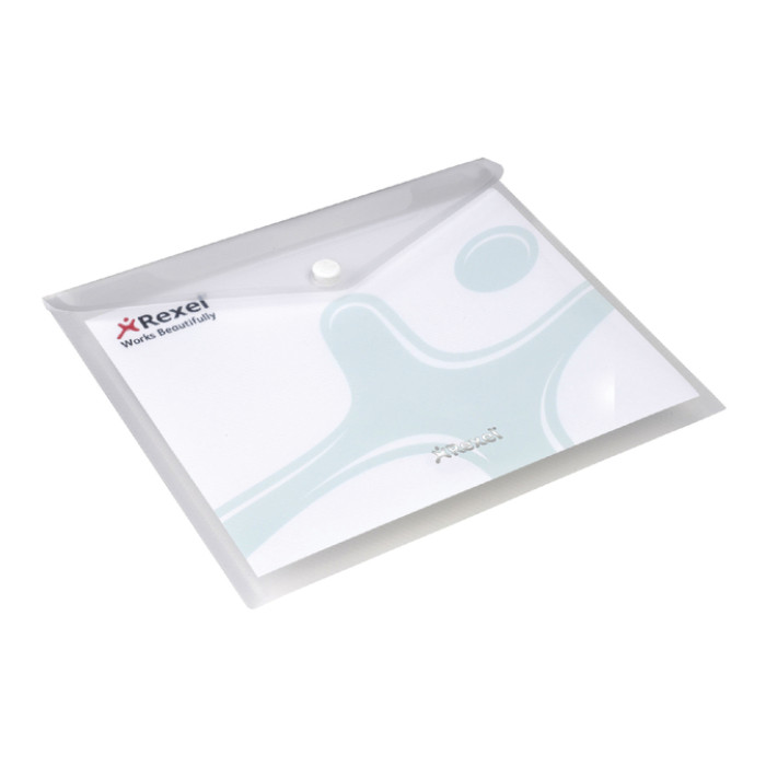 Enveloptas Rexel ice A5 transparant 5 stuks