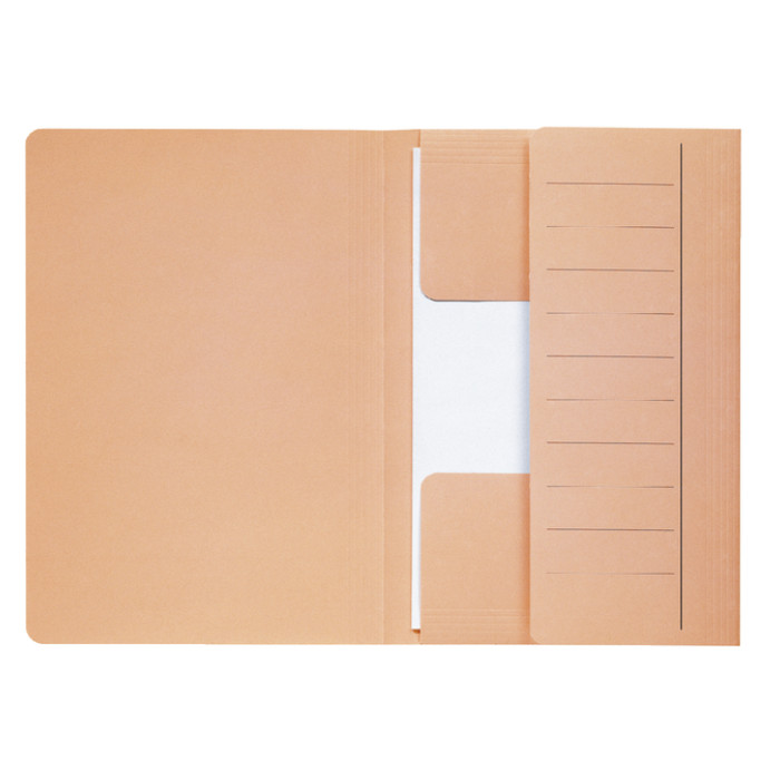 Dossiermap Djois Secolor Mammoet folio 3 kleppen 250gr recycled chamois 10 stuks